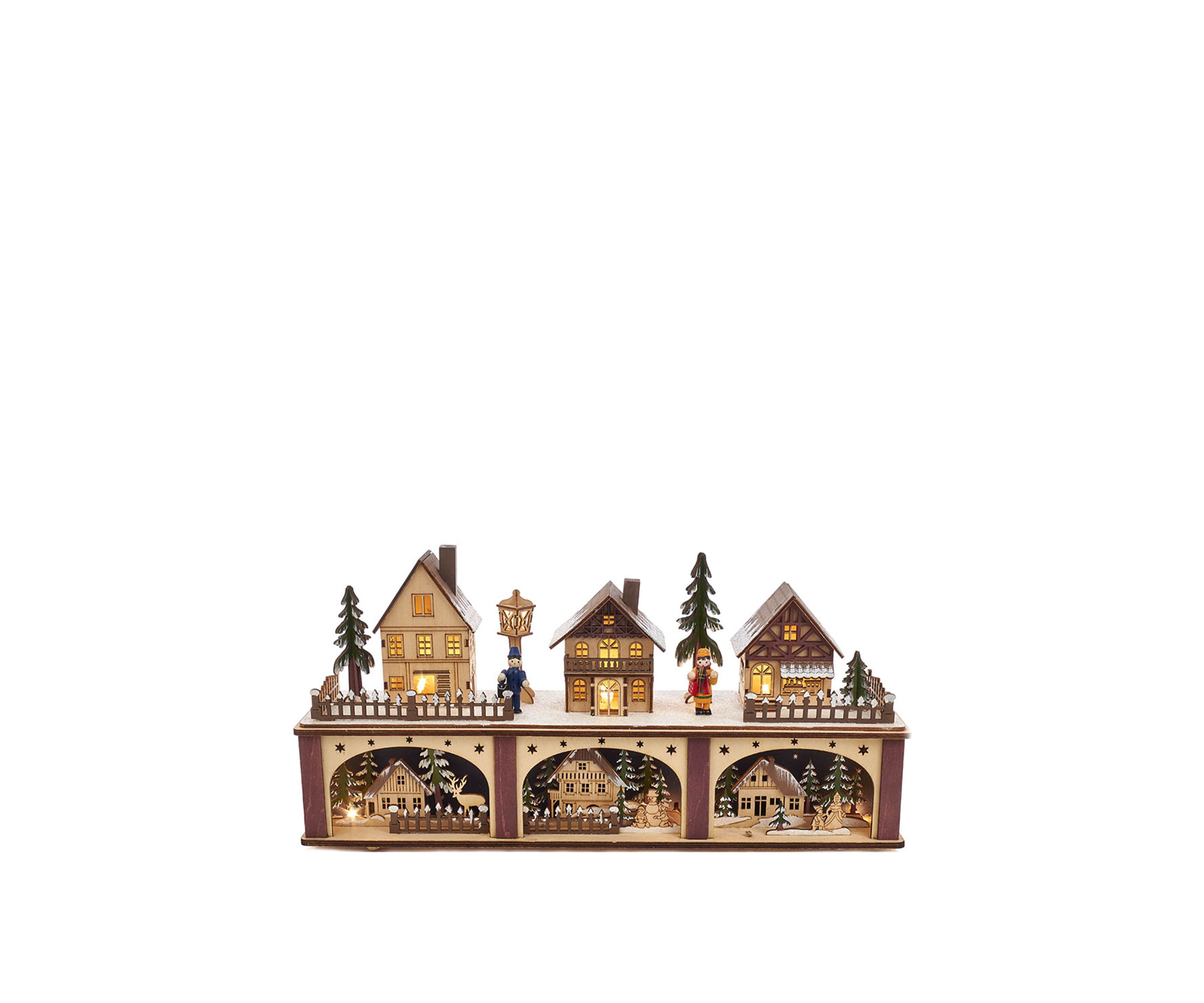 8.66 Inch Battery-Operated Village LED House