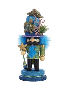 11” Hollywood Nutcracker with Sea Turtle Hat