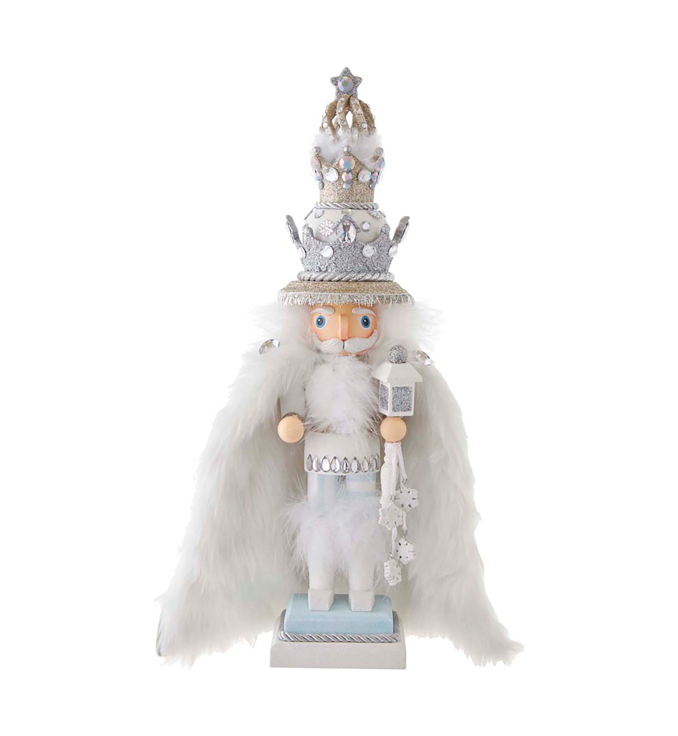 Hollywood White Fur King Nutcracker