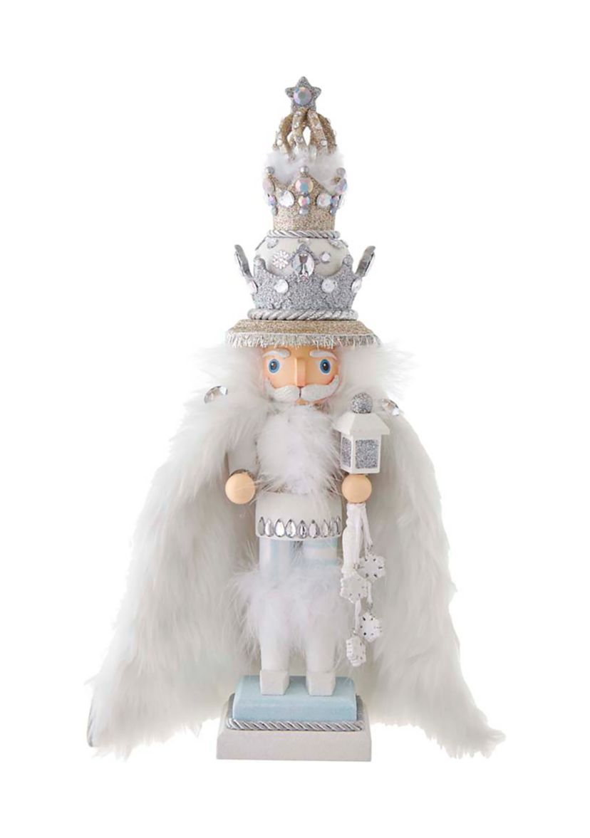 Hollywood White Fur King Nutcracker