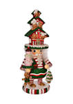 15-Inch Hollywood Battery-Operated LED Gingerbread House Hat Nutcracker