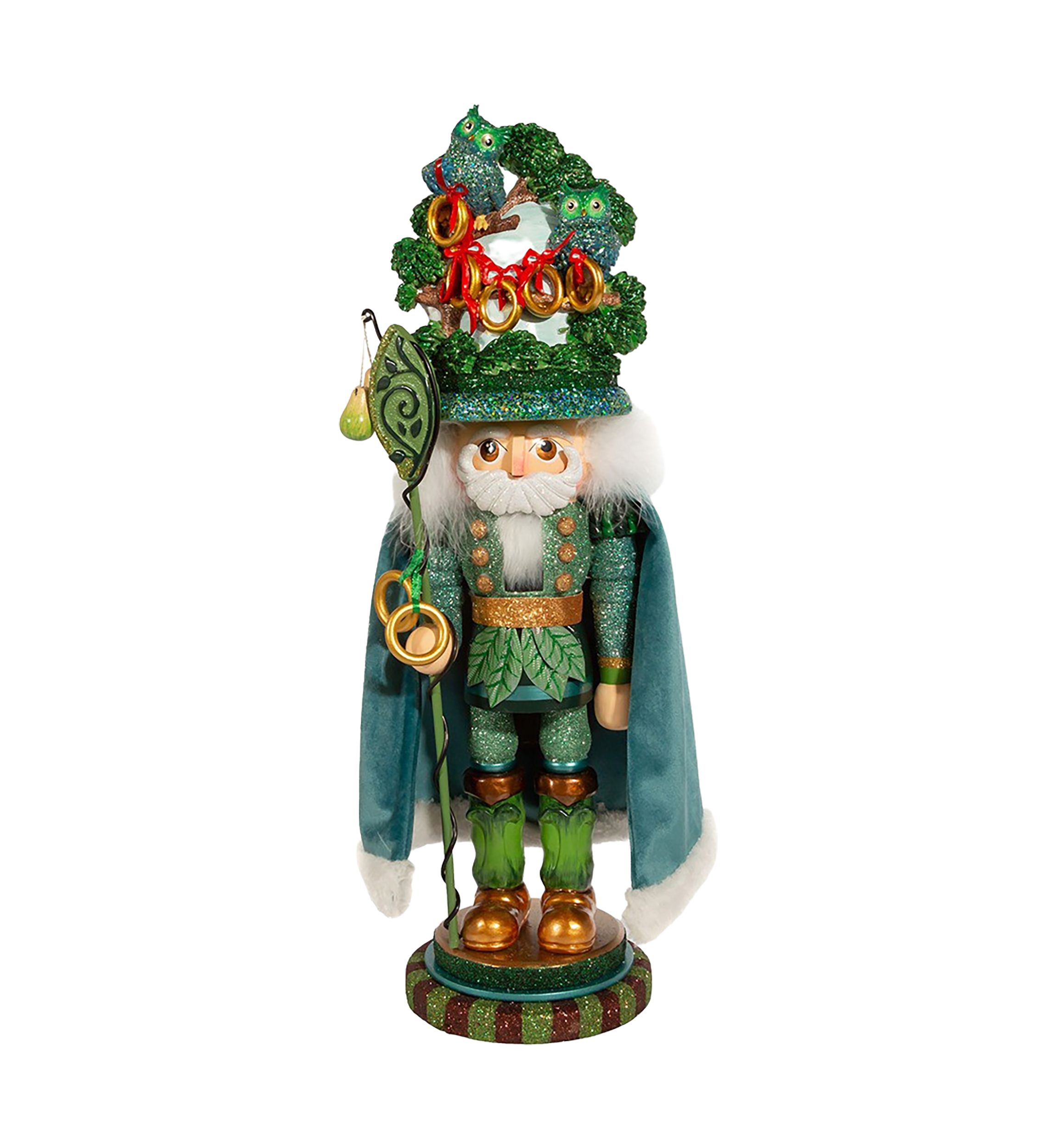 17.5-Inch Hollywood Five Golden Rings Nutcracker