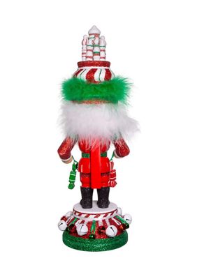 15-Inch Hollywood Nutcrackers™ Red, White and Green Candy Tower Hat Nutcracker