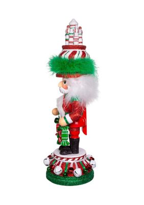 15-Inch Hollywood Nutcrackers™ Red, White and Green Candy Tower Hat Nutcracker