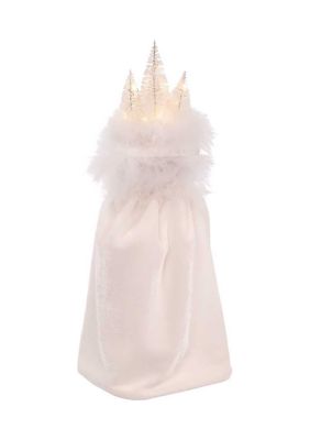 15-Inch Hollywood White Winter LED Hat Nutcracker