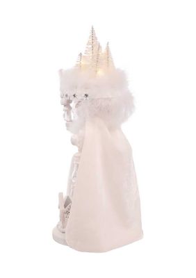 15-Inch Hollywood White Winter LED Hat Nutcracker