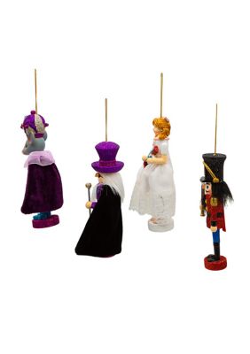 6-Inch Hollywood Nutcracker Suite 4-Piece Ornament Set