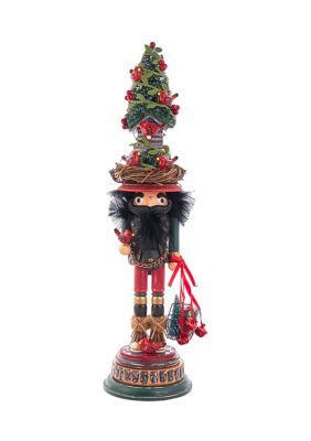 19.5-Inch Hollywood Cardinal in Tree Hat Nutcracker