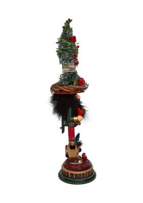 19.5-Inch Hollywood Cardinal in Tree Hat Nutcracker