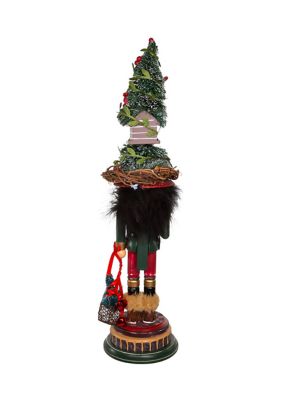 19.5-Inch Hollywood Cardinal in Tree Hat Nutcracker