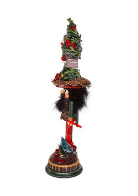 19.5-Inch Hollywood Cardinal in Tree Hat Nutcracker