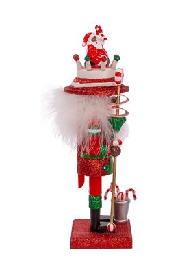 10-Inch Hollywood Black Nutcracker with Santa Hat