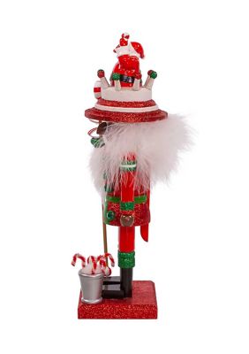 10-Inch Hollywood Black Nutcracker with Santa Hat