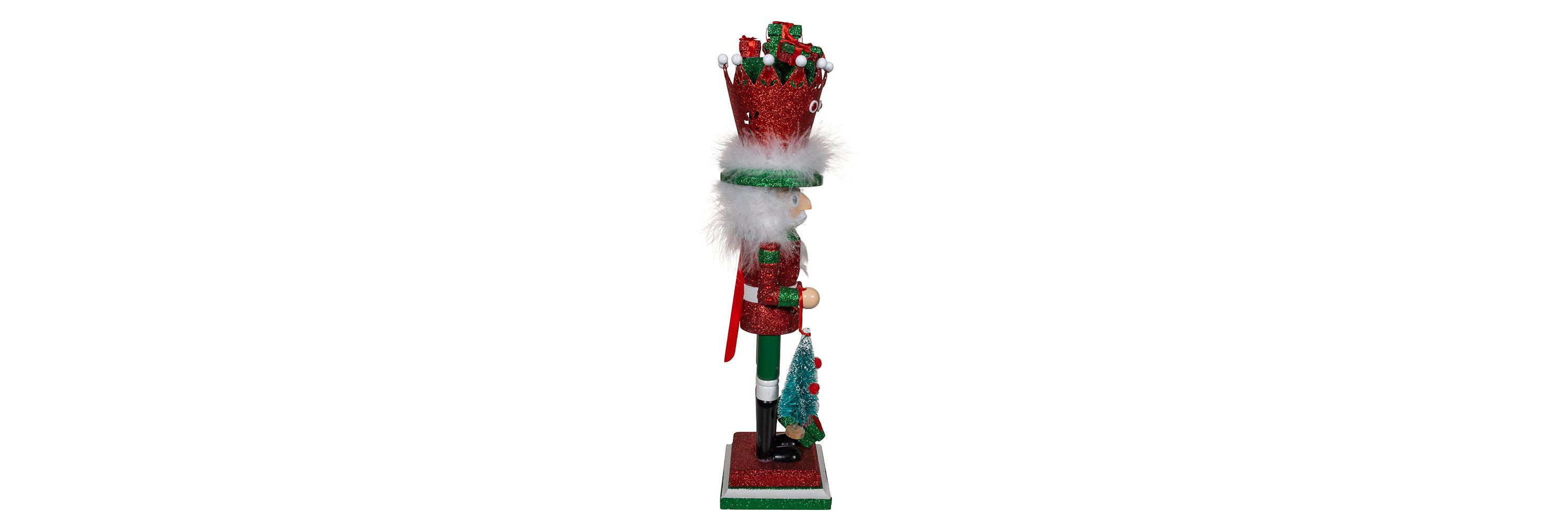 Kurt Adler 18-Inch Hollywood Nutcrackers Red and Green with Presents Crown Nutcracker
