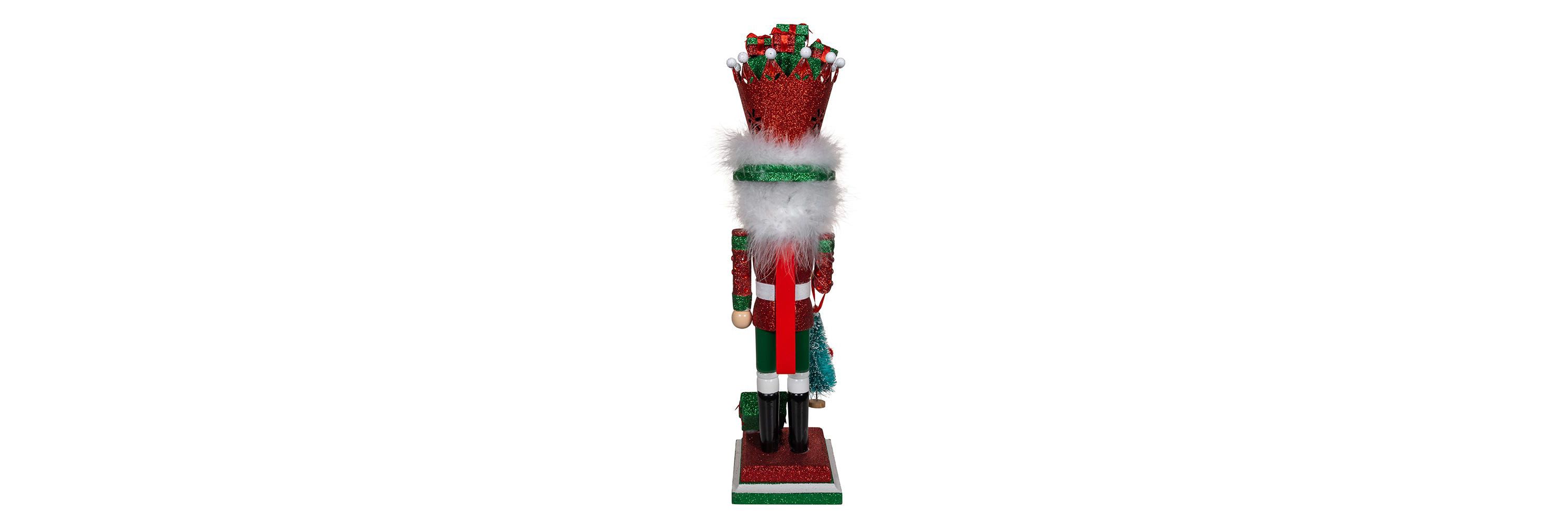 Kurt Adler 18-Inch Hollywood Nutcrackers Red and Green with Presents Crown Nutcracker