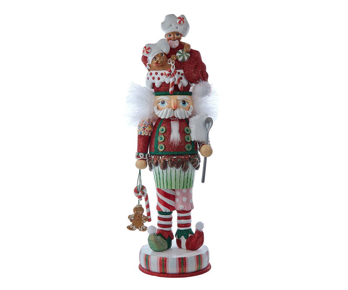 Kurt Adler 18-Inch Hollywood Nutcrackers Gingerbread Soldier with Cupcake Body Nutcracker
