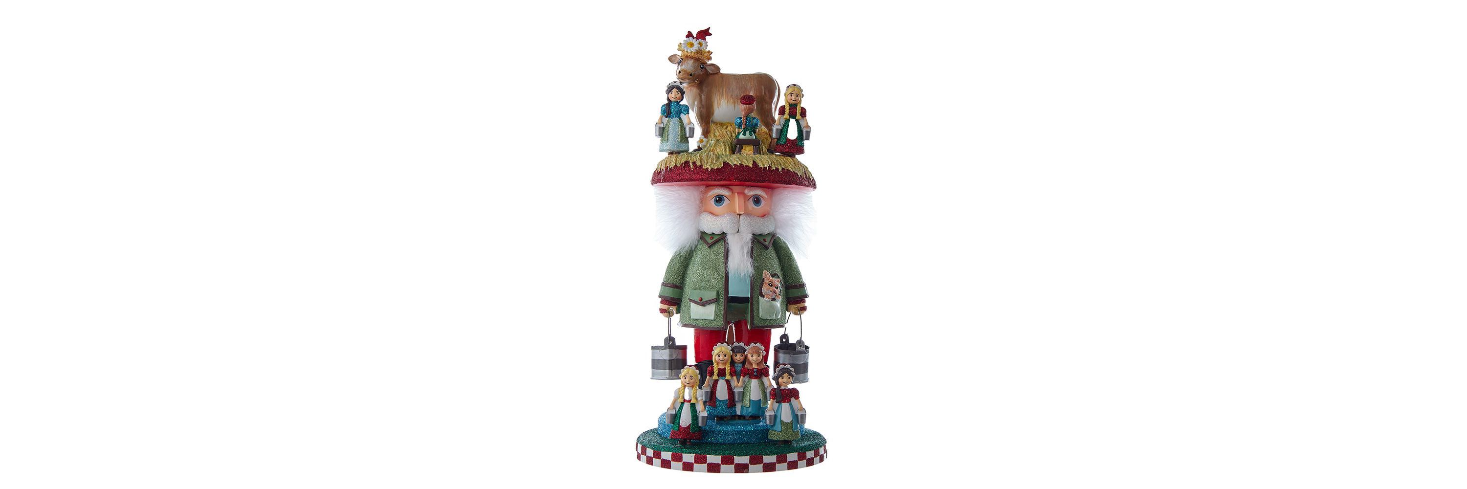 Kurt Adler 16.5-Inch Hollywood Nutcrackers 8 Maids A Milking Nutcracker