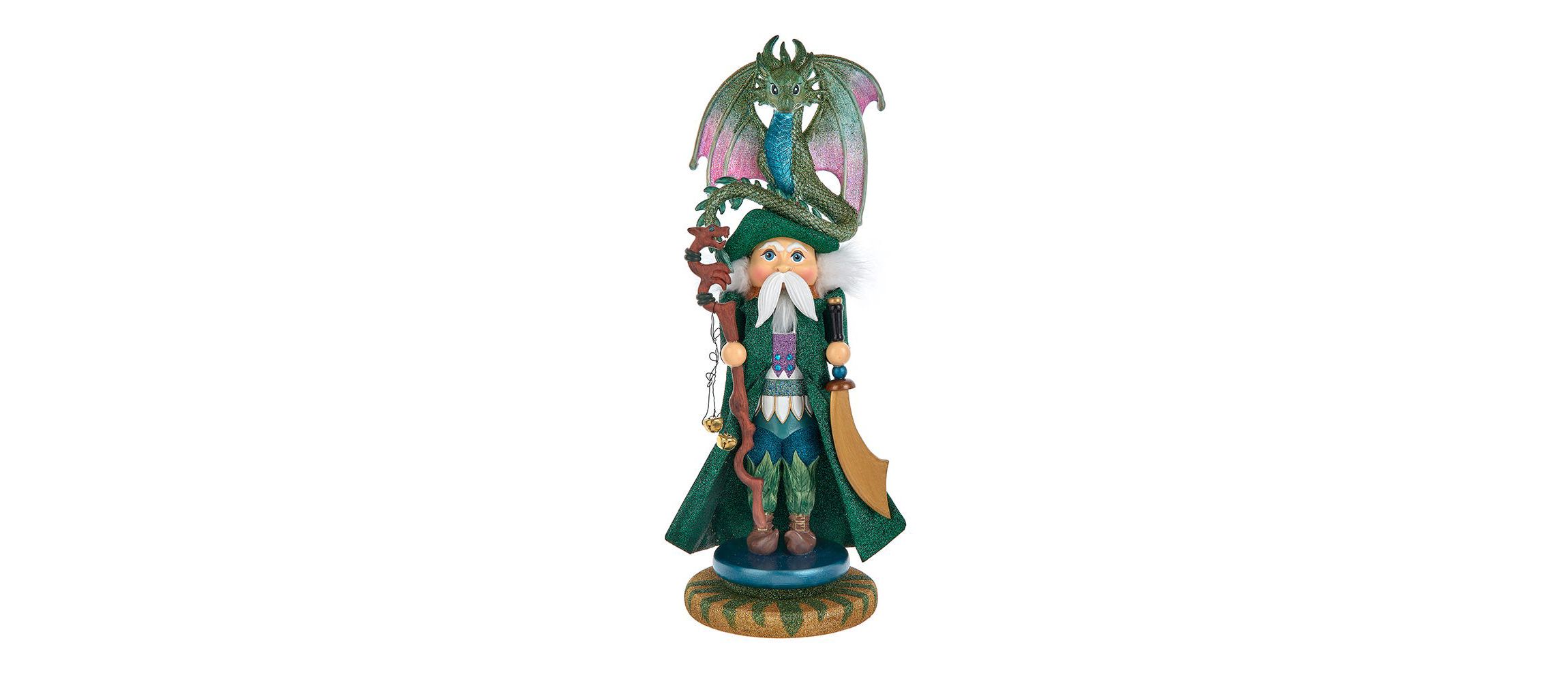 Kurt Adler 18-Inch Hollywood Nutcrackers Wizard With Dragon Nutcracker