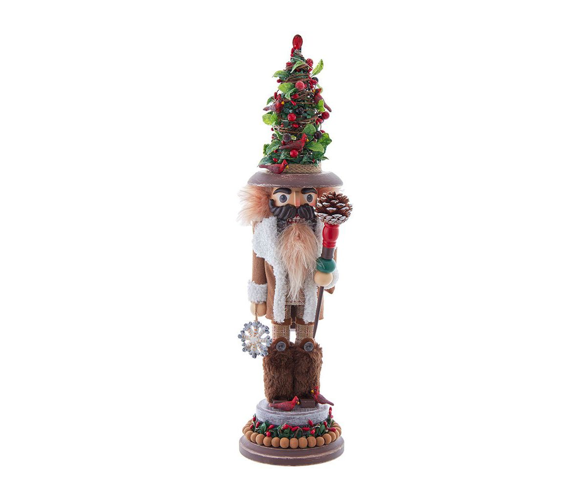 19-Inch Hollywood Nutcrackers Battery Operated LED Birch Berries Nutcracker