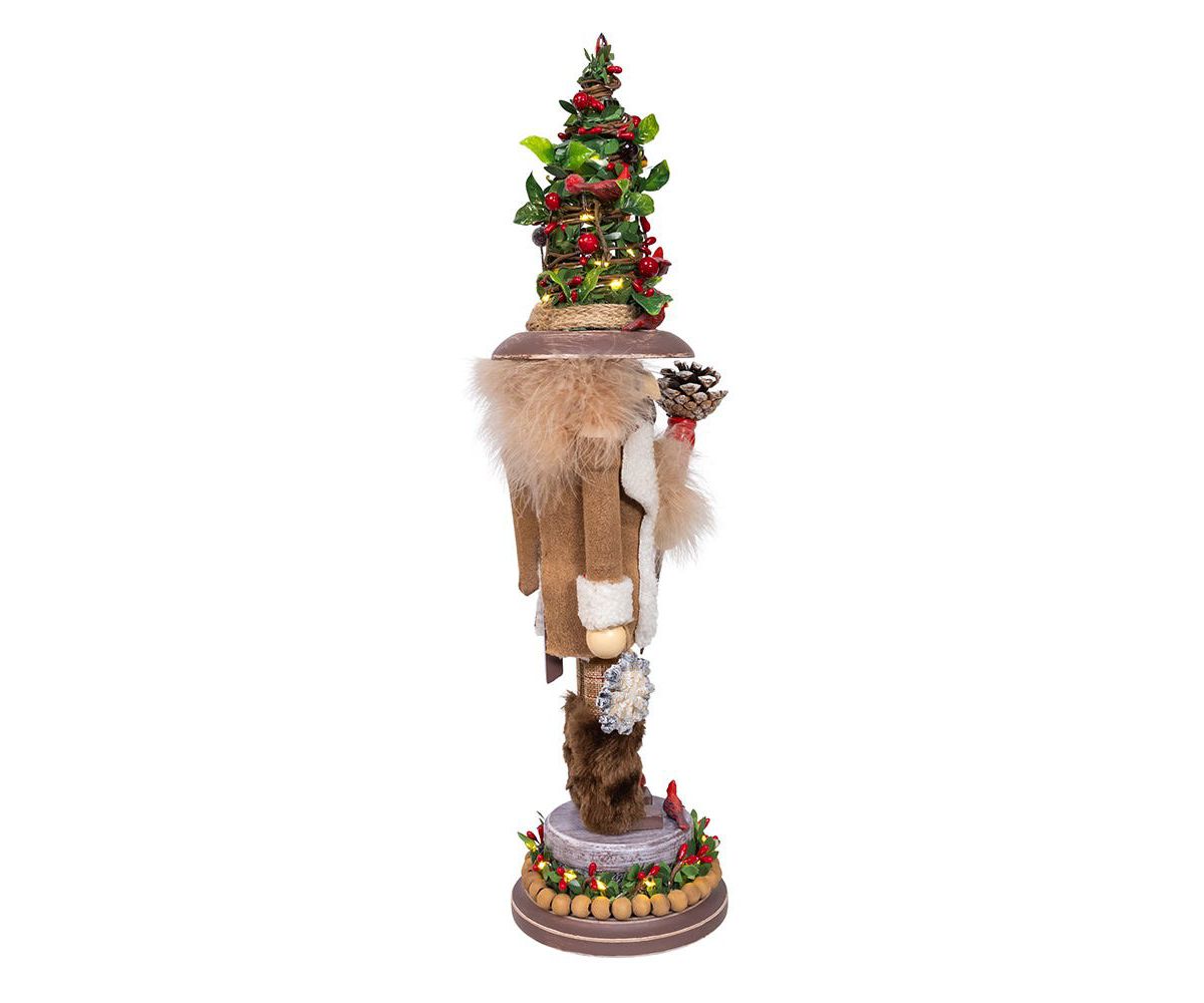 19-Inch Hollywood Nutcrackers Battery Operated LED Birch Berries Nutcracker