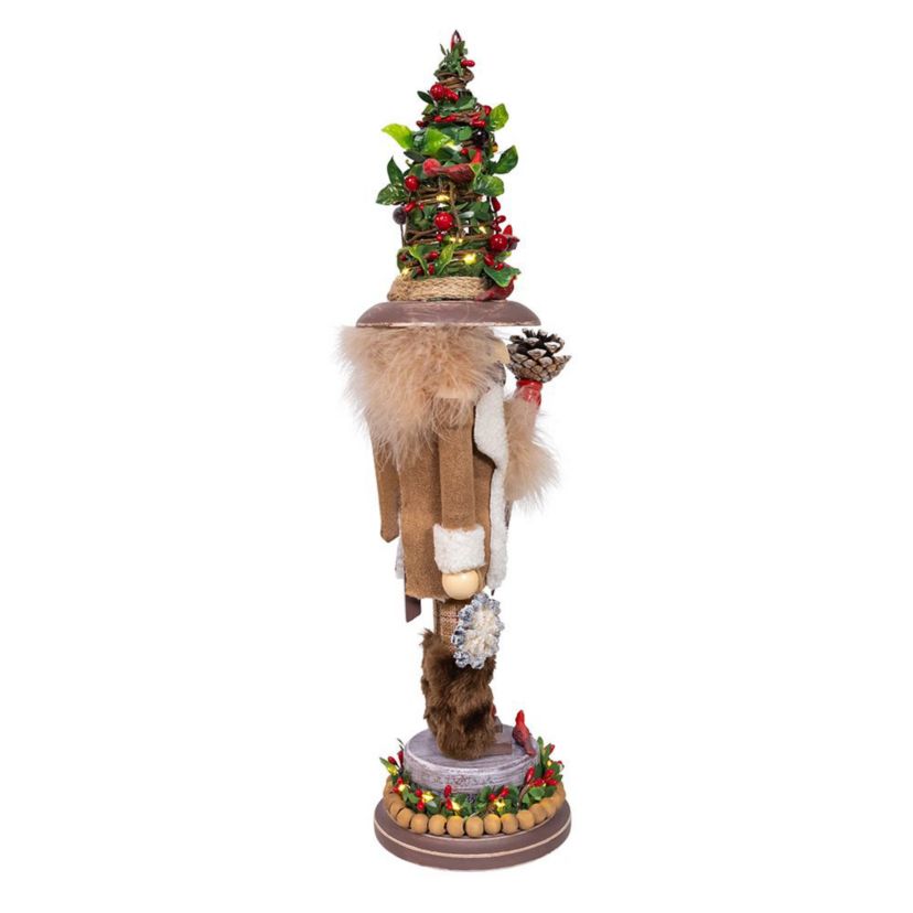 19-Inch Hollywood Nutcrackers Battery Operated LED Birch Berries Nutcracker