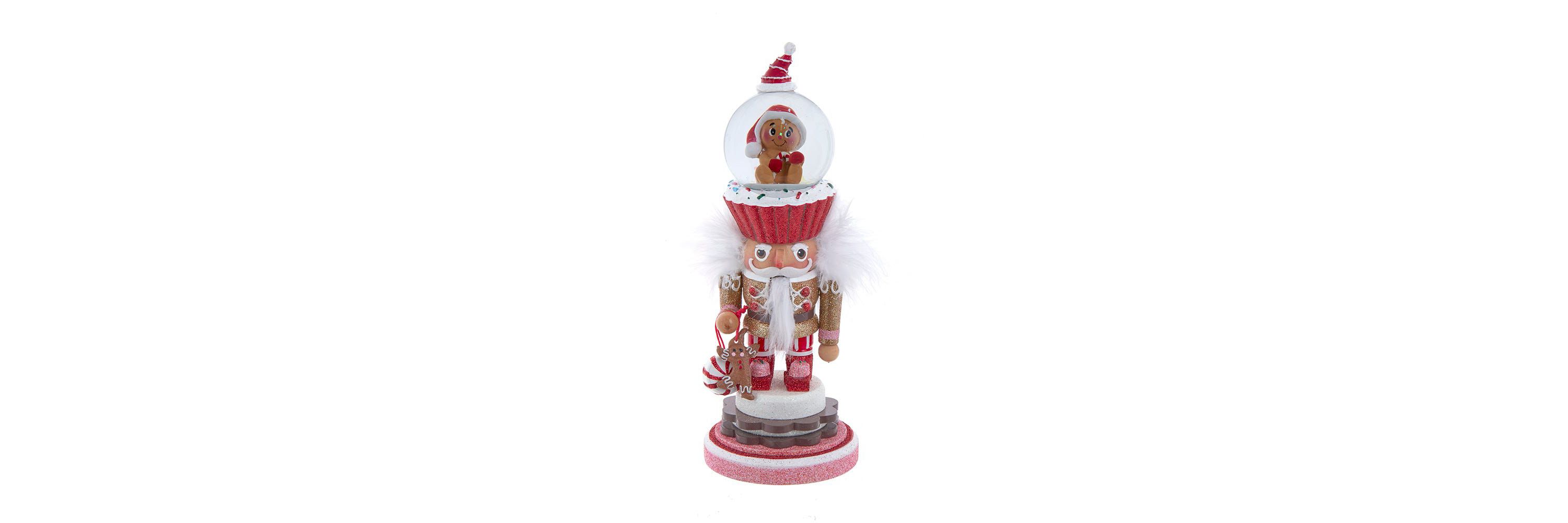 10-Inch Hollywood Nutcrackers Gingerbread Water Globe Nutcracker