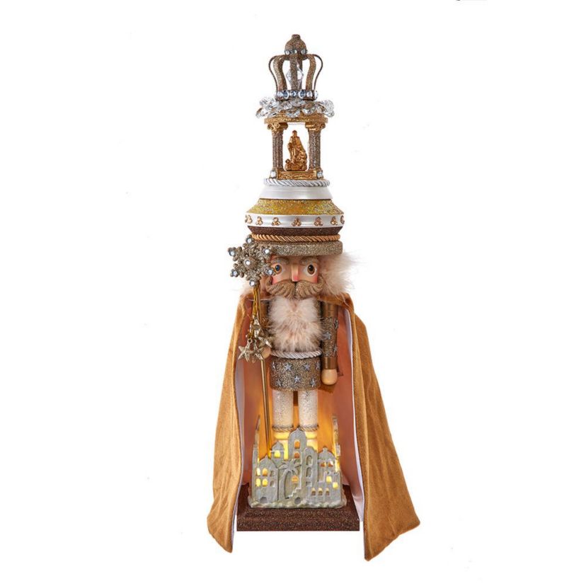 Battery Operated 19.5-Inch Hollywood Nutcrackers Lighted O Holy Night Nutcracker