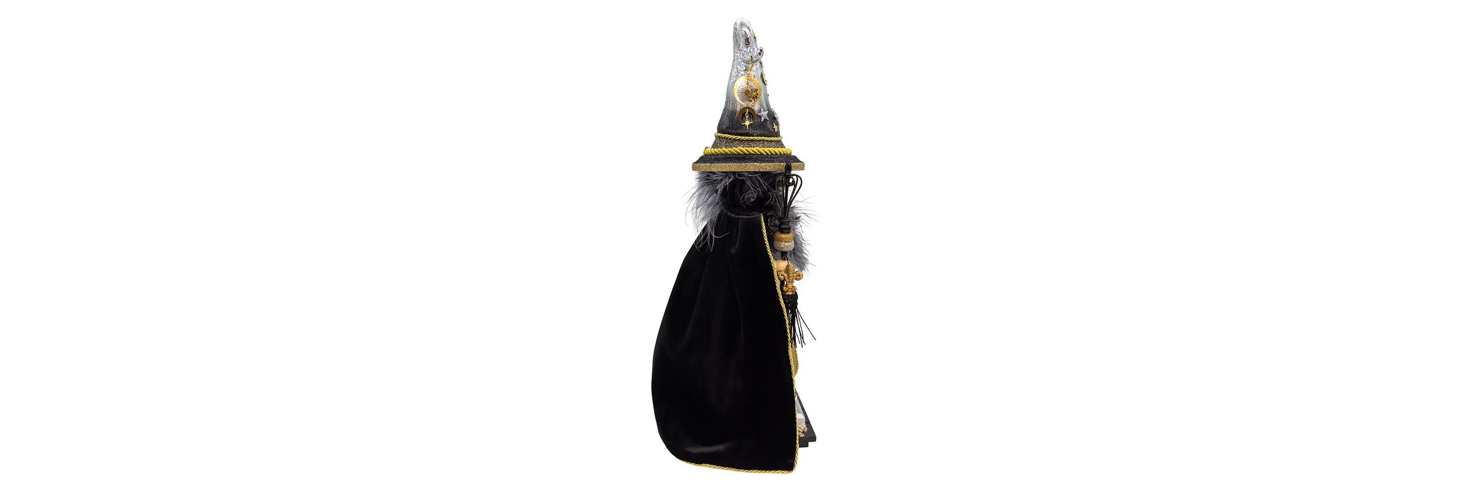 18-Inch Hollywood Nutcrackers Black and Gold Wizard Nutcracker