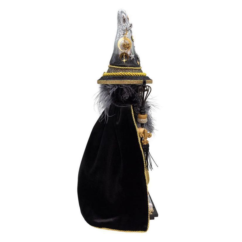 18-Inch Hollywood Nutcrackers Black and Gold Wizard Nutcracker