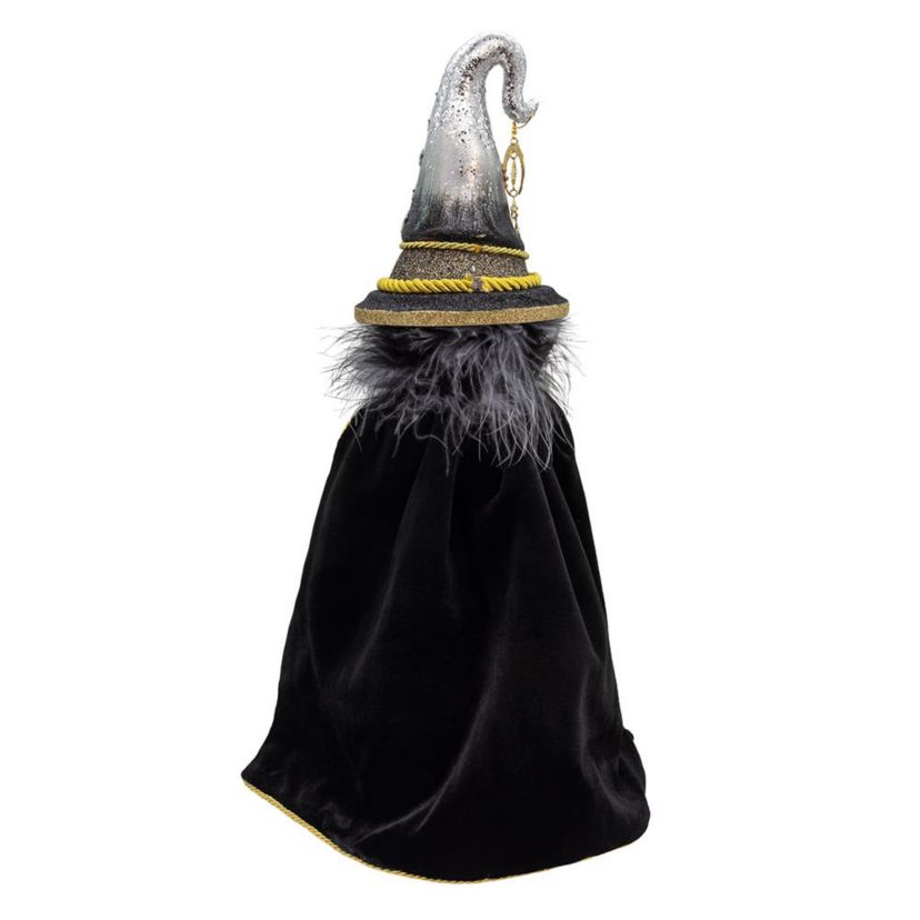 18-Inch Hollywood Nutcrackers Black and Gold Wizard Nutcracker