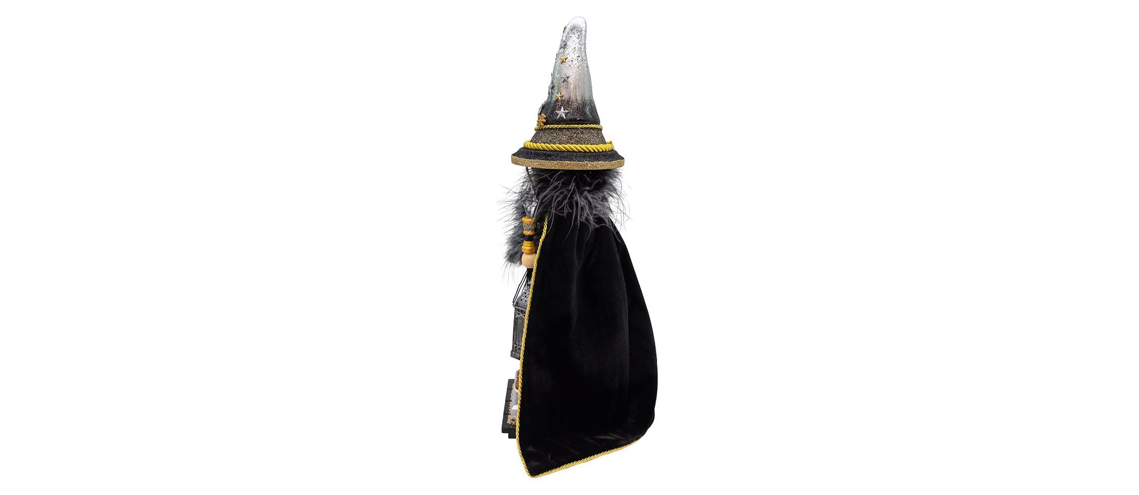 18-Inch Hollywood Nutcrackers Black and Gold Wizard Nutcracker