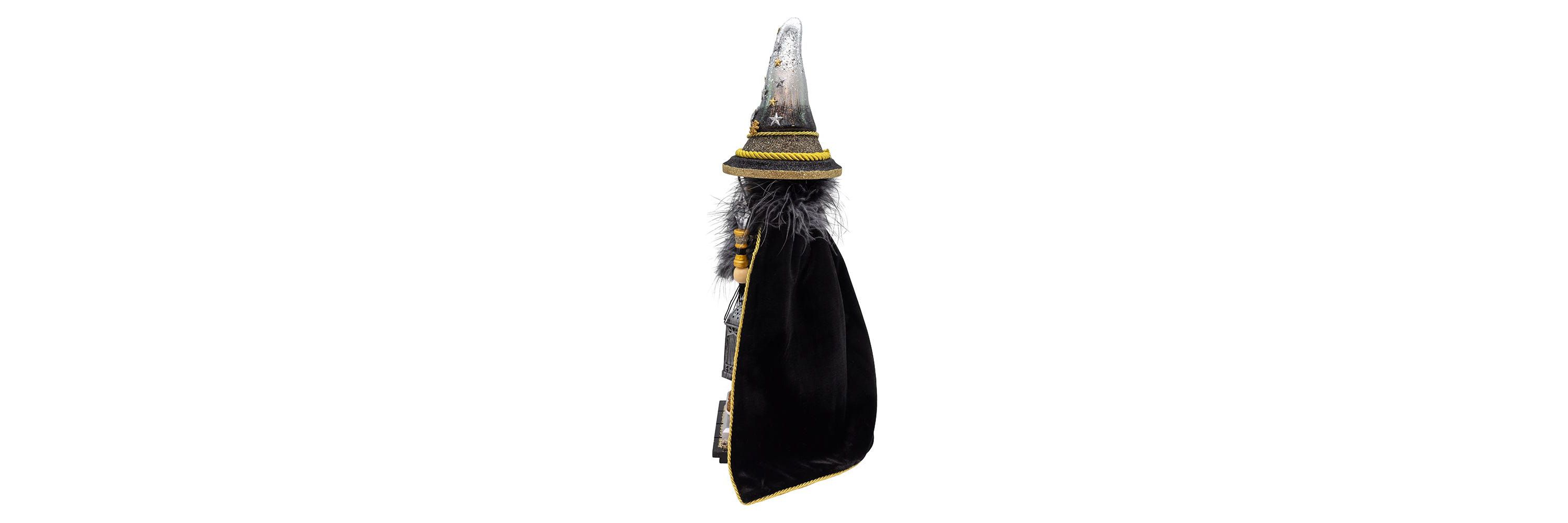 18-Inch Hollywood Nutcrackers Black and Gold Wizard Nutcracker