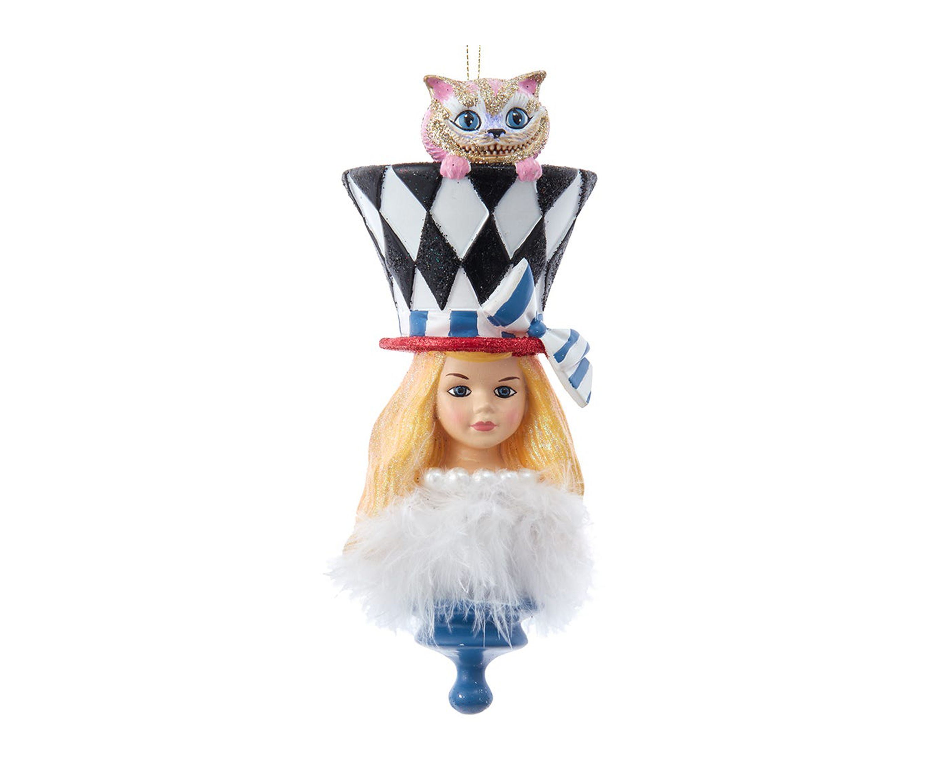 6.88-Inch Resin Hollywood Hats Alice Ornament
