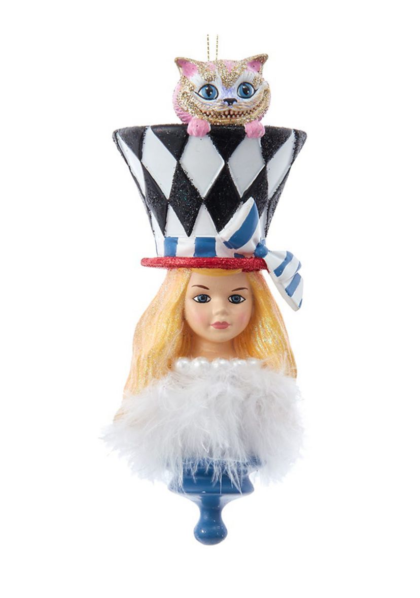6.88-Inch Resin Hollywood Hats Alice Ornament
