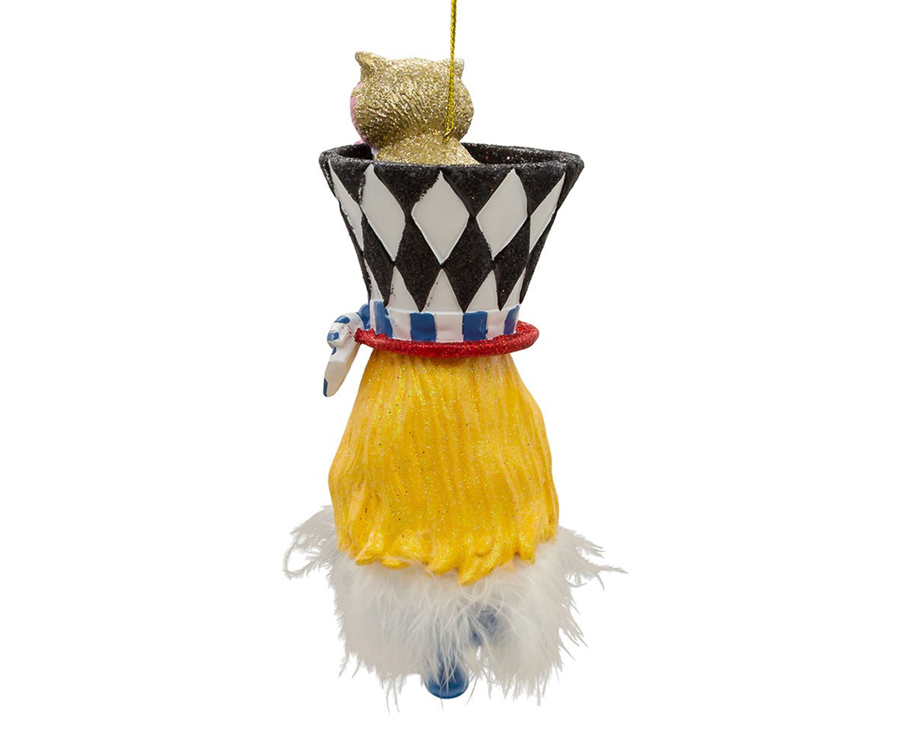 6.88-Inch Resin Hollywood Hats Alice Ornament