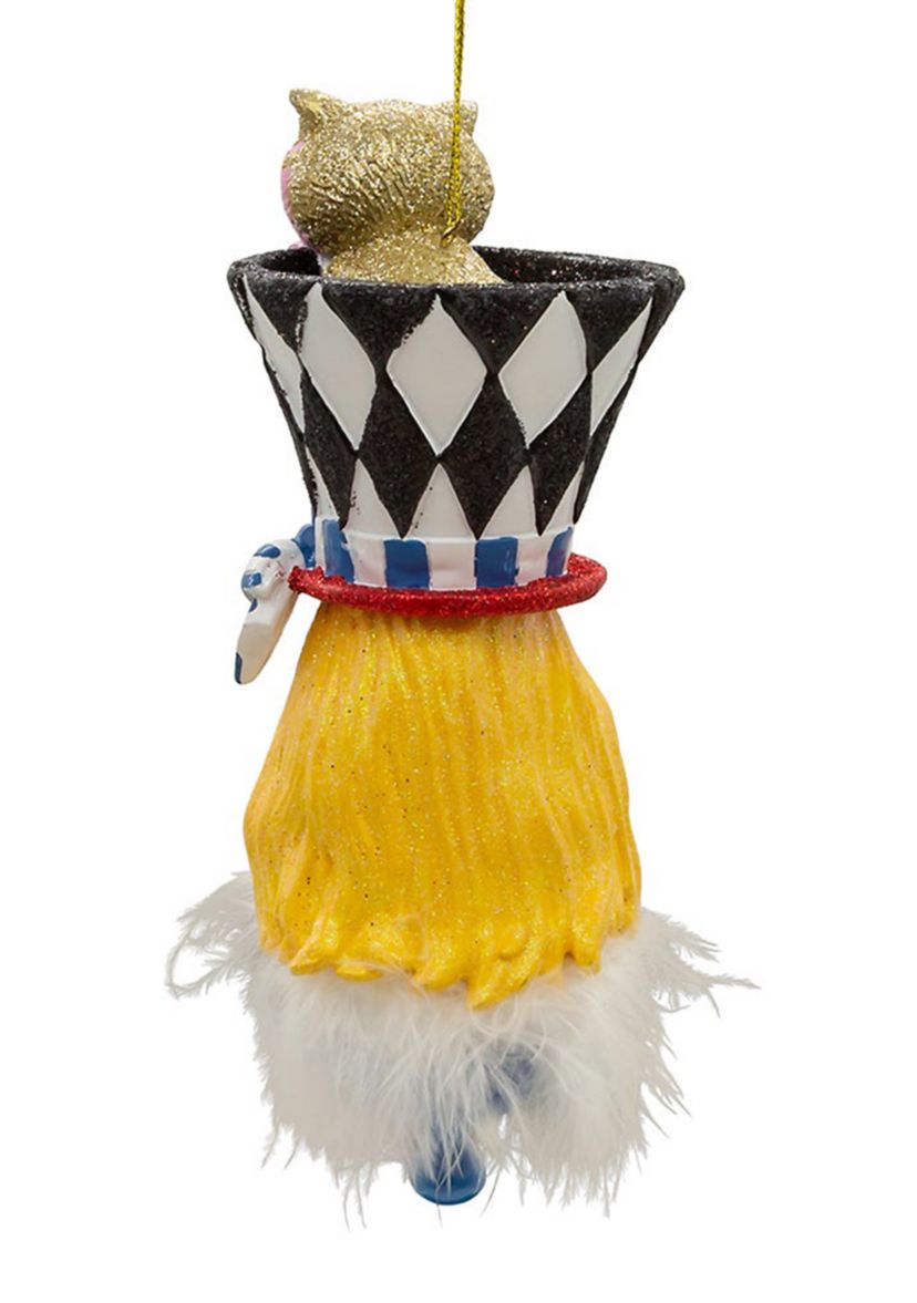 6.88-Inch Resin Hollywood Hats Alice Ornament