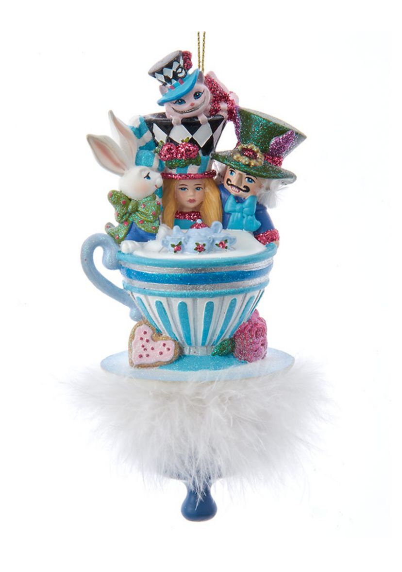6.25-Inch Hollywood Hats Alice Teaparty Ornament