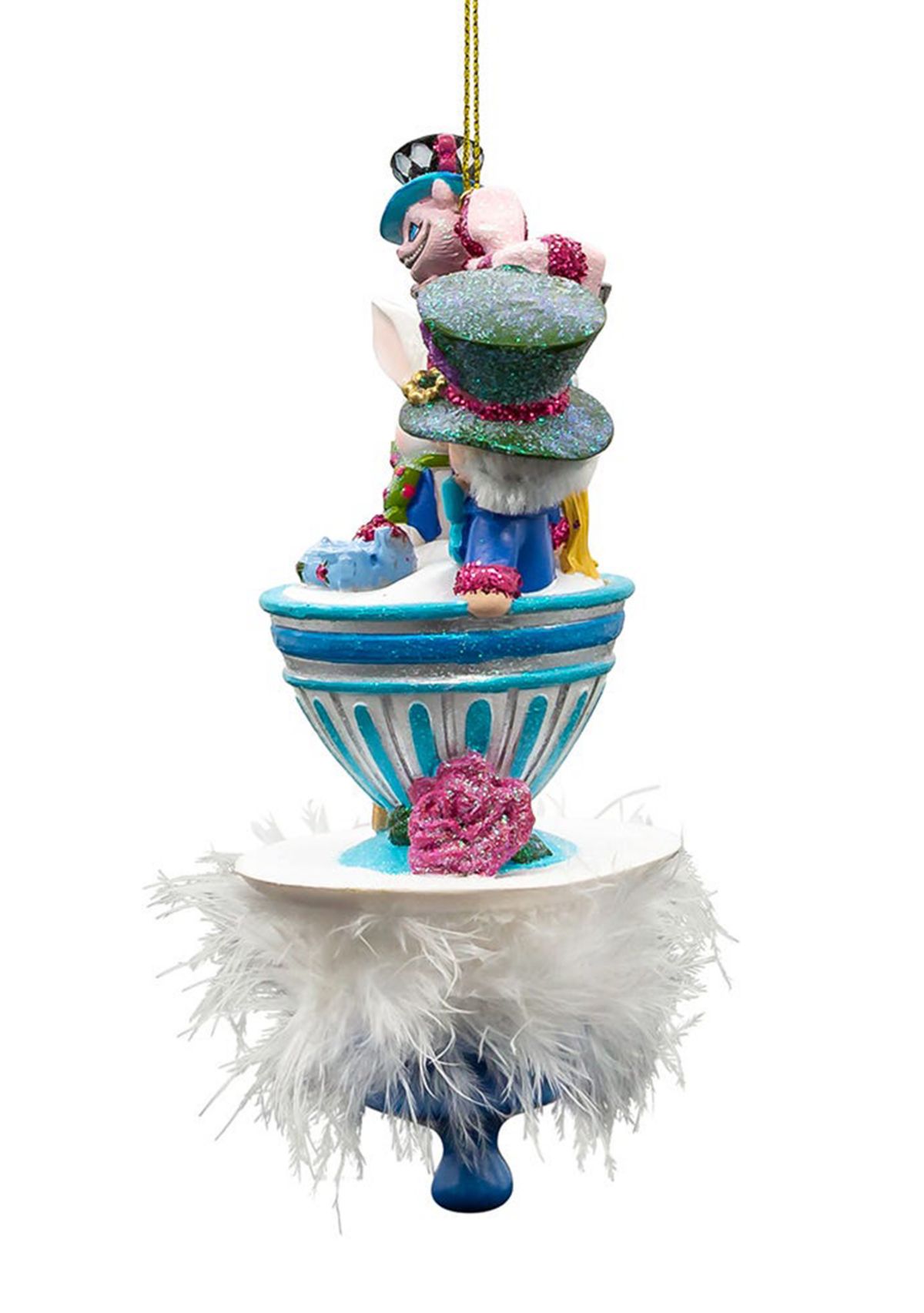 6.25-Inch Hollywood Hats Alice Teaparty Ornament