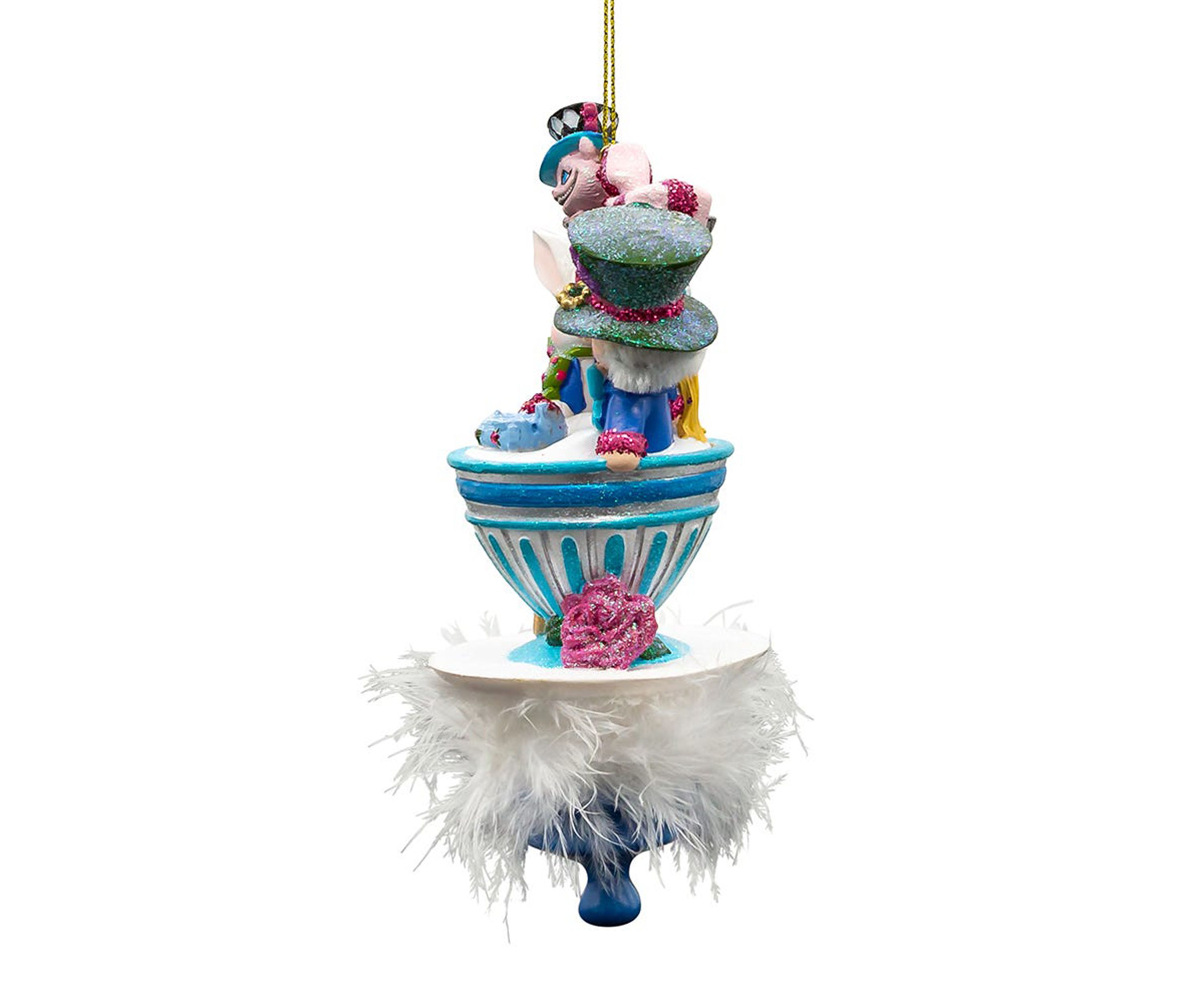6.25-Inch Hollywood Hats Alice Teaparty Ornament