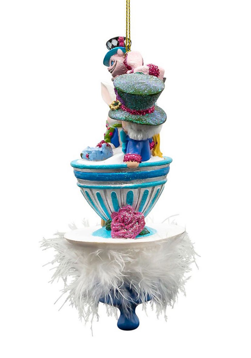 6.25-Inch Hollywood Hats Alice Teaparty Ornament