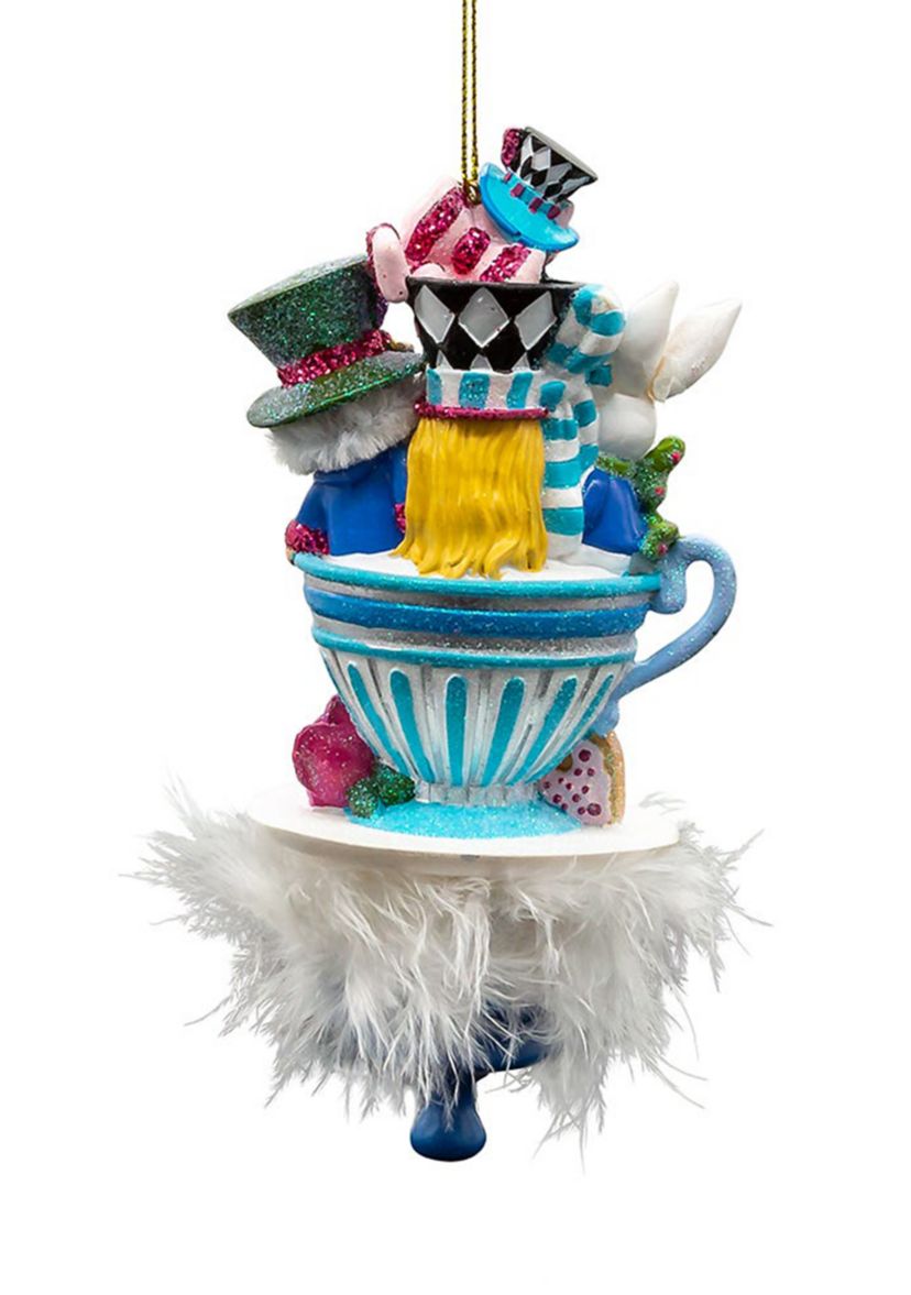 6.25-Inch Hollywood Hats Alice Teaparty Ornament