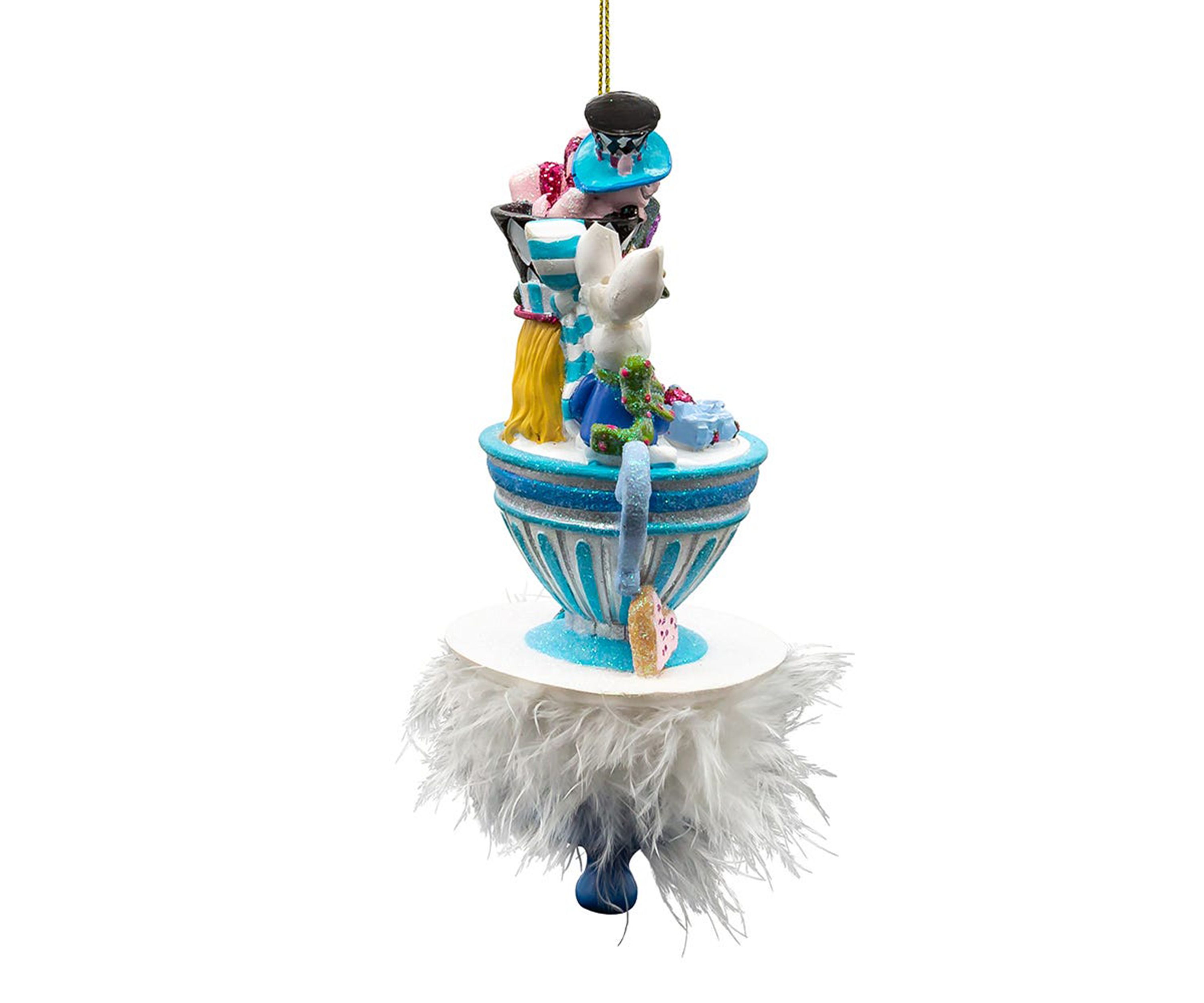 6.25-Inch Hollywood Hats Alice Teaparty Ornament
