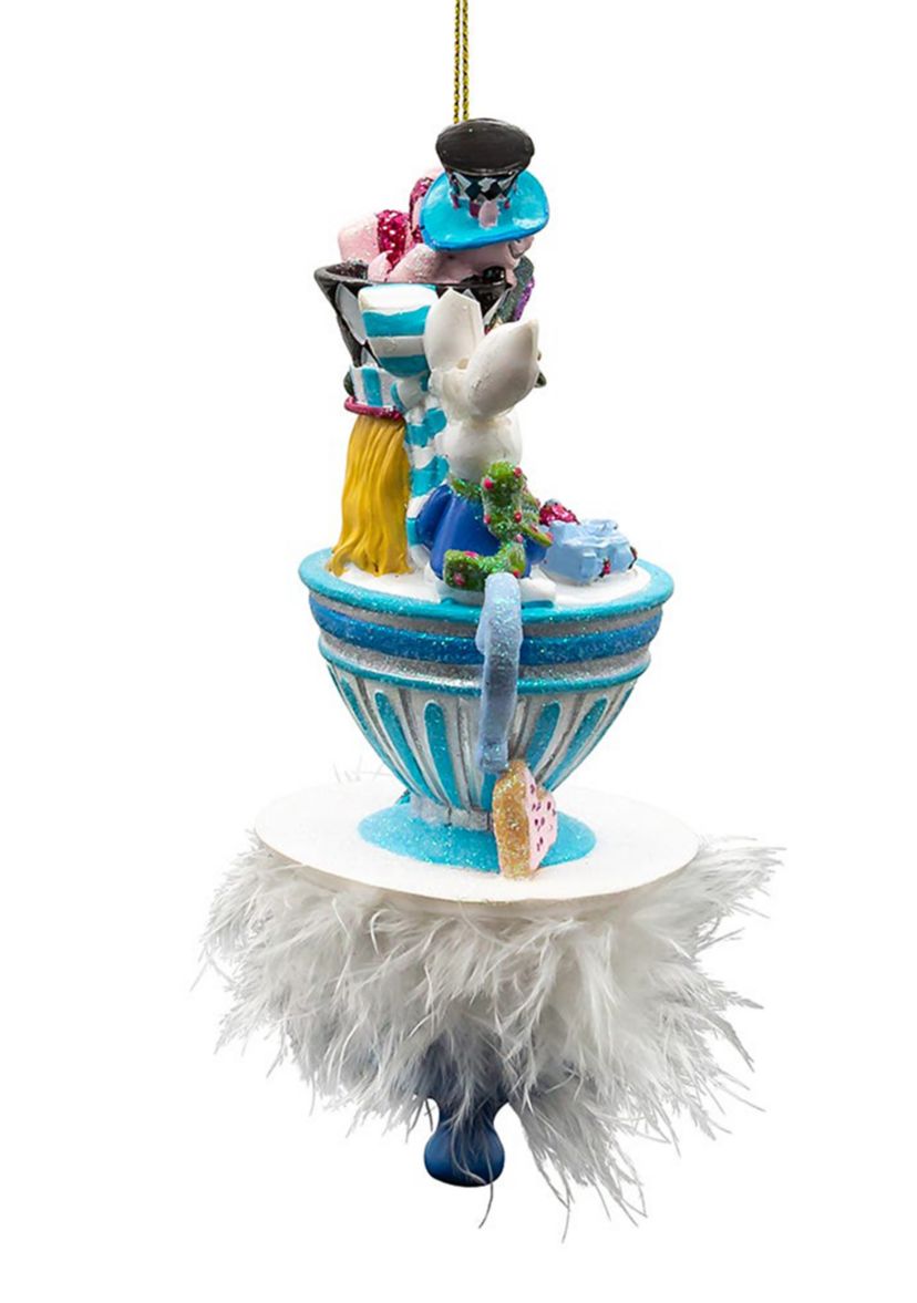 6.25-Inch Hollywood Hats Alice Teaparty Ornament