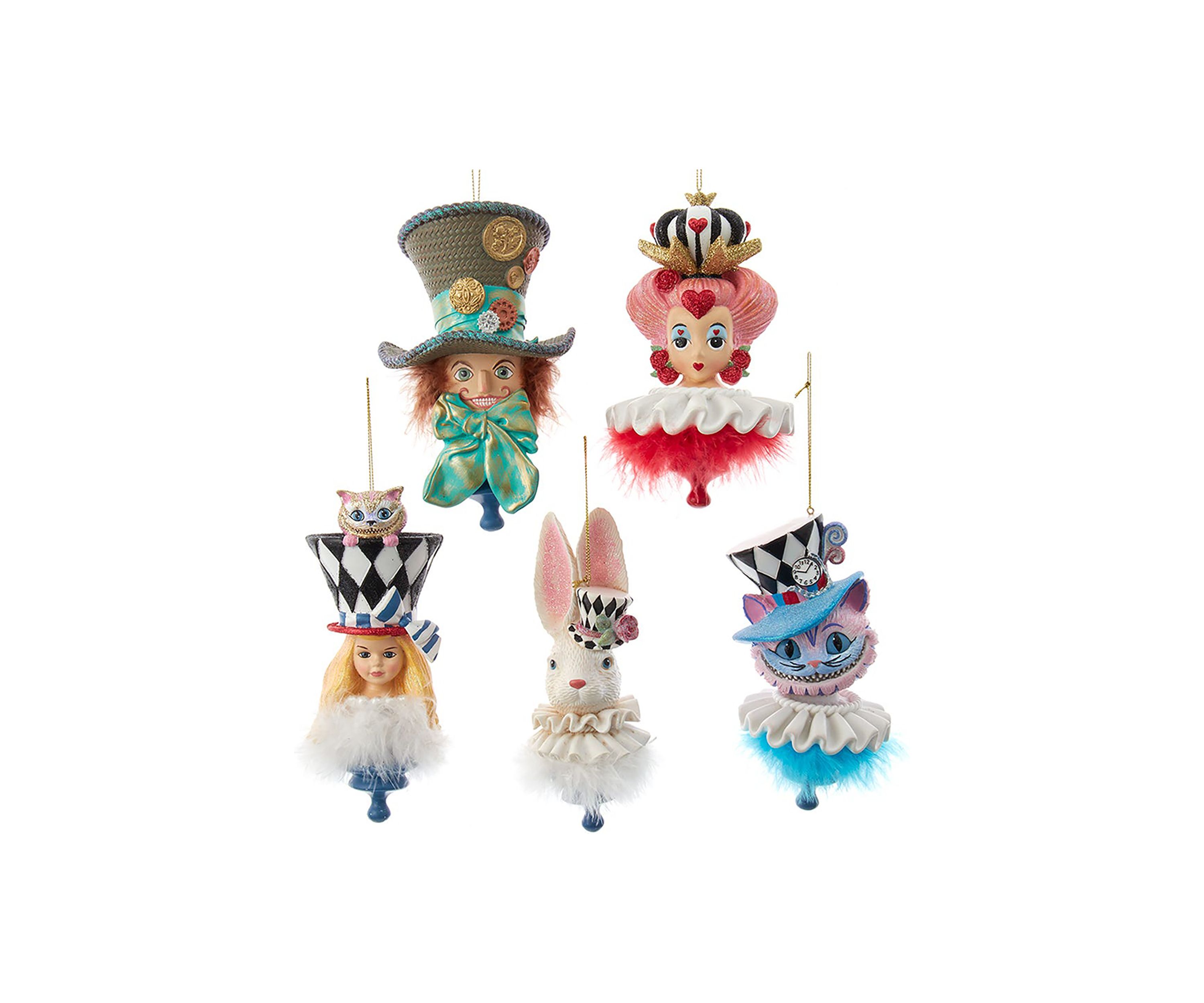 6.25-Inch Resin Hollywood Hats Ornament, 5-Piece Set