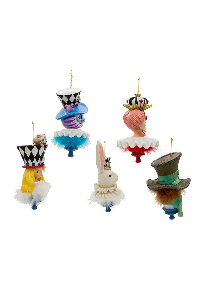 6.25-Inch Resin Hollywood Hats Ornament, 5-Piece Set