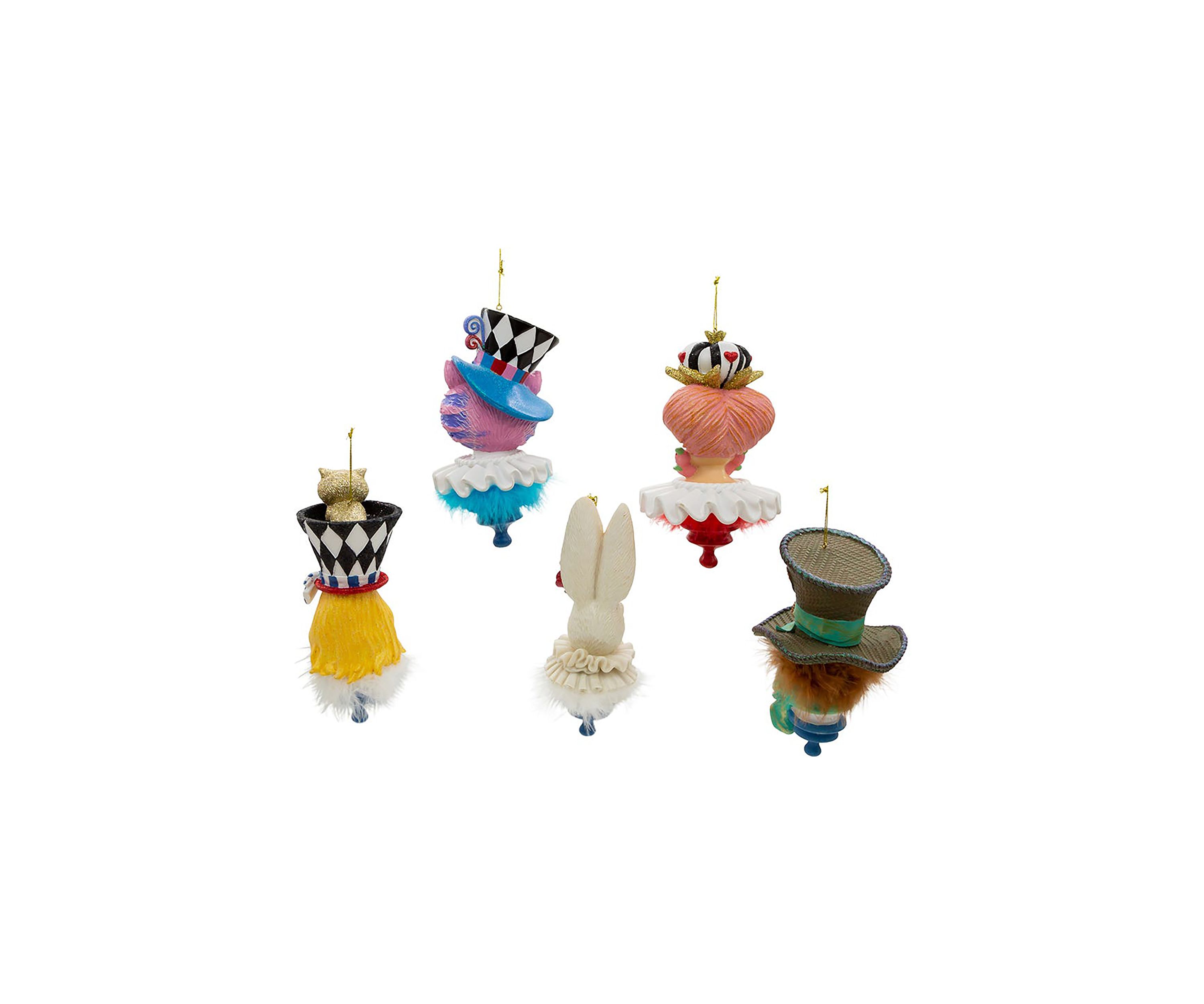 6.25-Inch Resin Hollywood Hats Ornament, 5-Piece Set