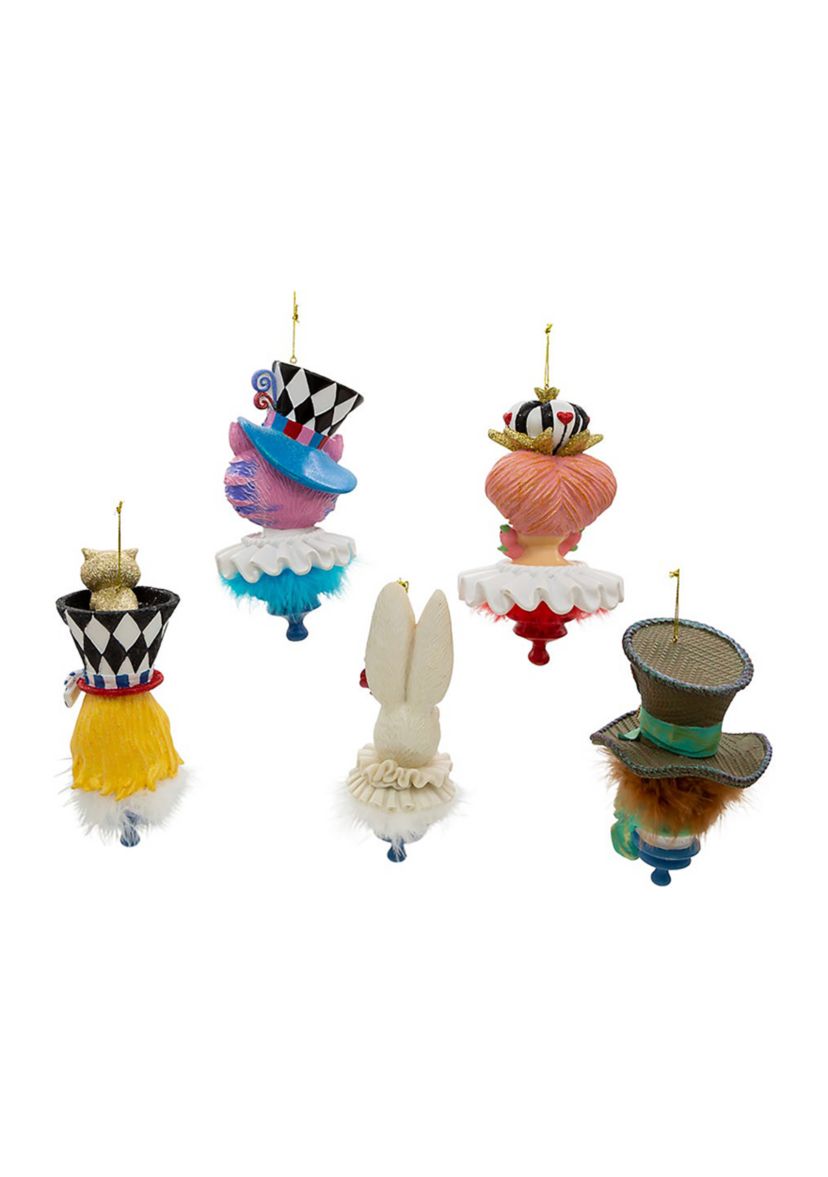 6.25-Inch Resin Hollywood Hats Ornament, 5-Piece Set