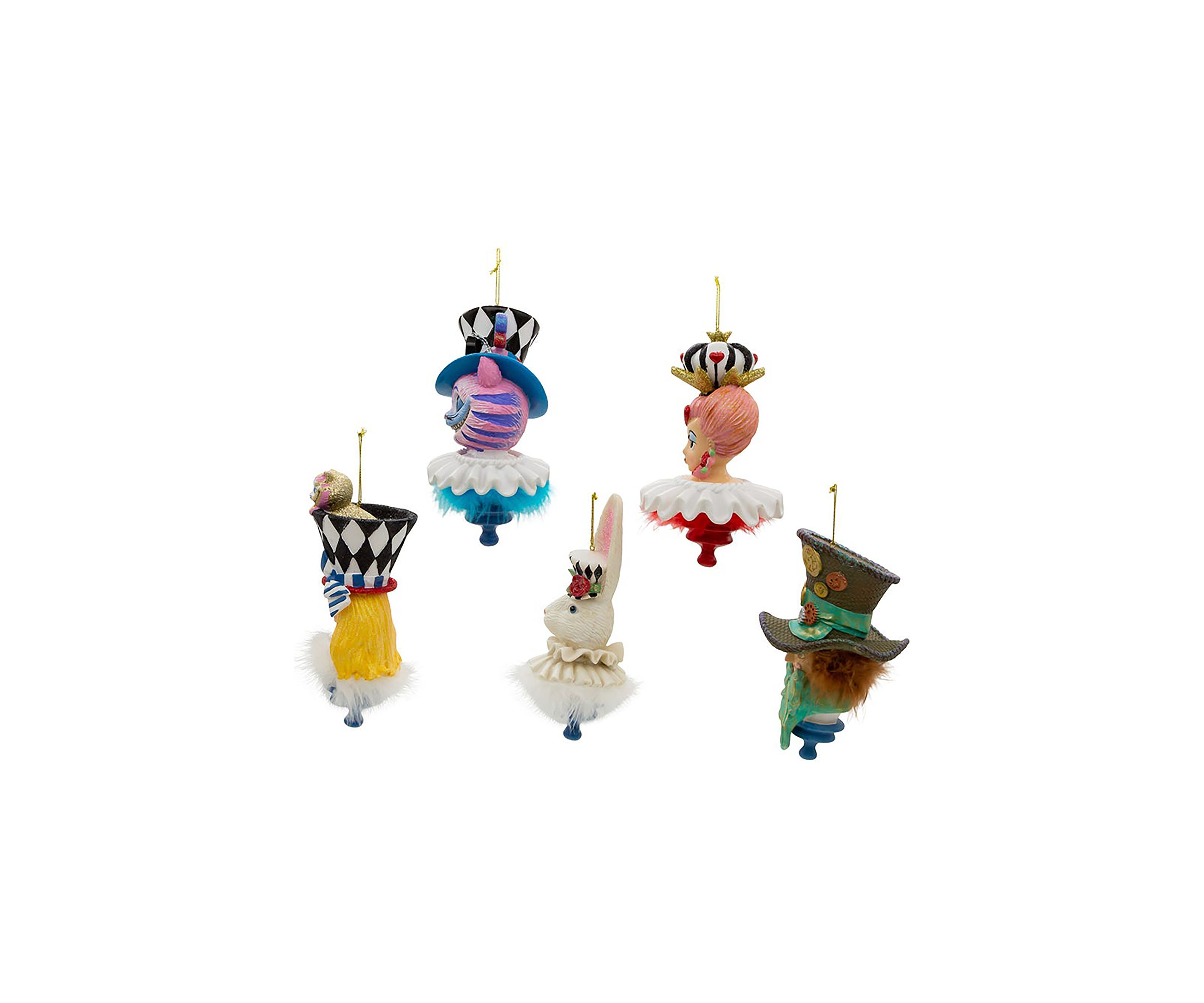 6.25-Inch Resin Hollywood Hats Ornament, 5-Piece Set