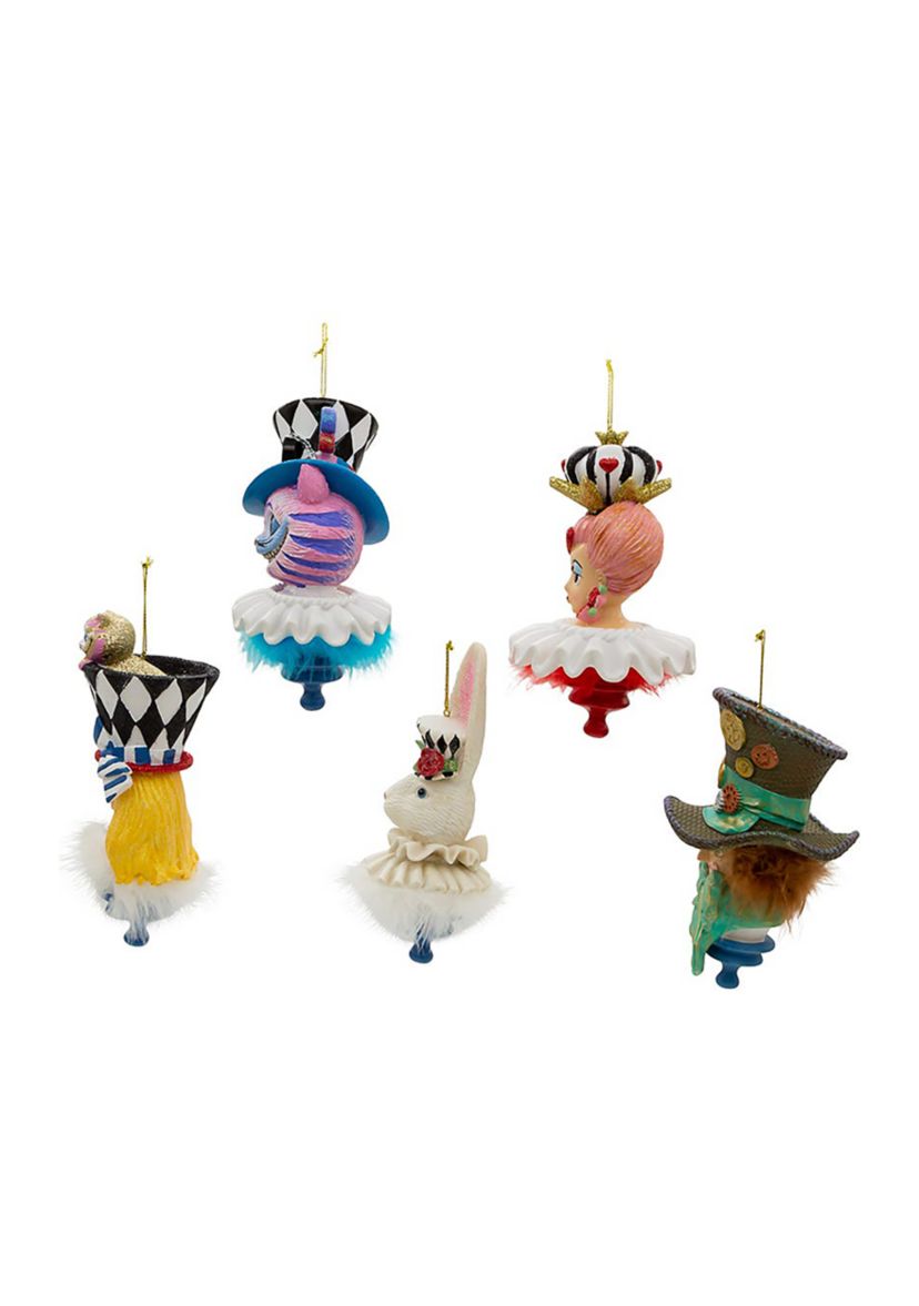 6.25-Inch Resin Hollywood Hats Ornament, 5-Piece Set