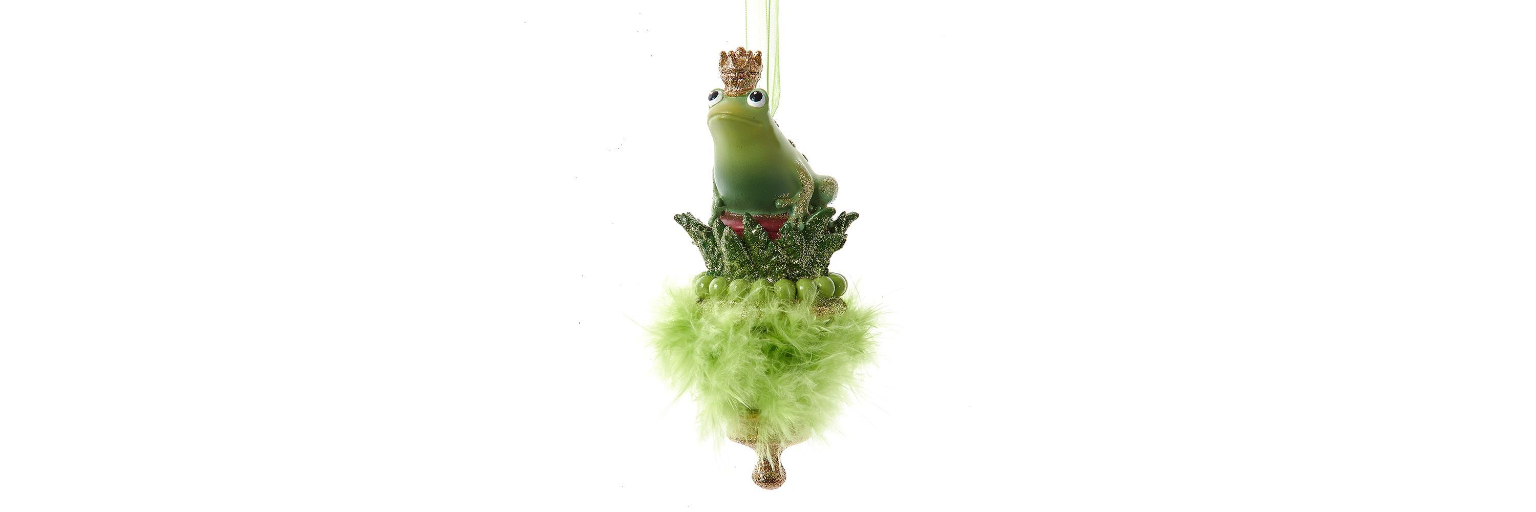 Kurt Adler 6.25-Inch Holly Hats Frog Prince Ornament